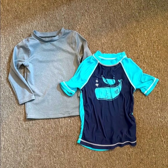 Cat & Jack Other - Kids 2T Swim Set - Gray and Blue Rash Guards